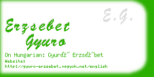 erzsebet gyuro business card